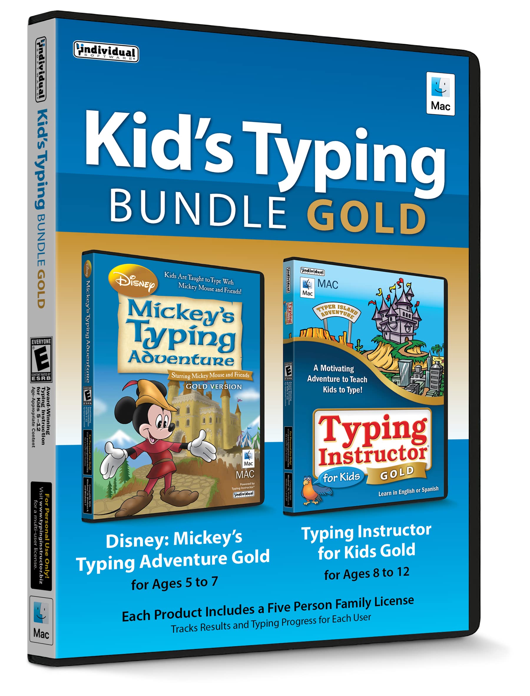 Kid's Typing Bundle Gold - Mac - Includes Two Software Typing Programs to Teach 