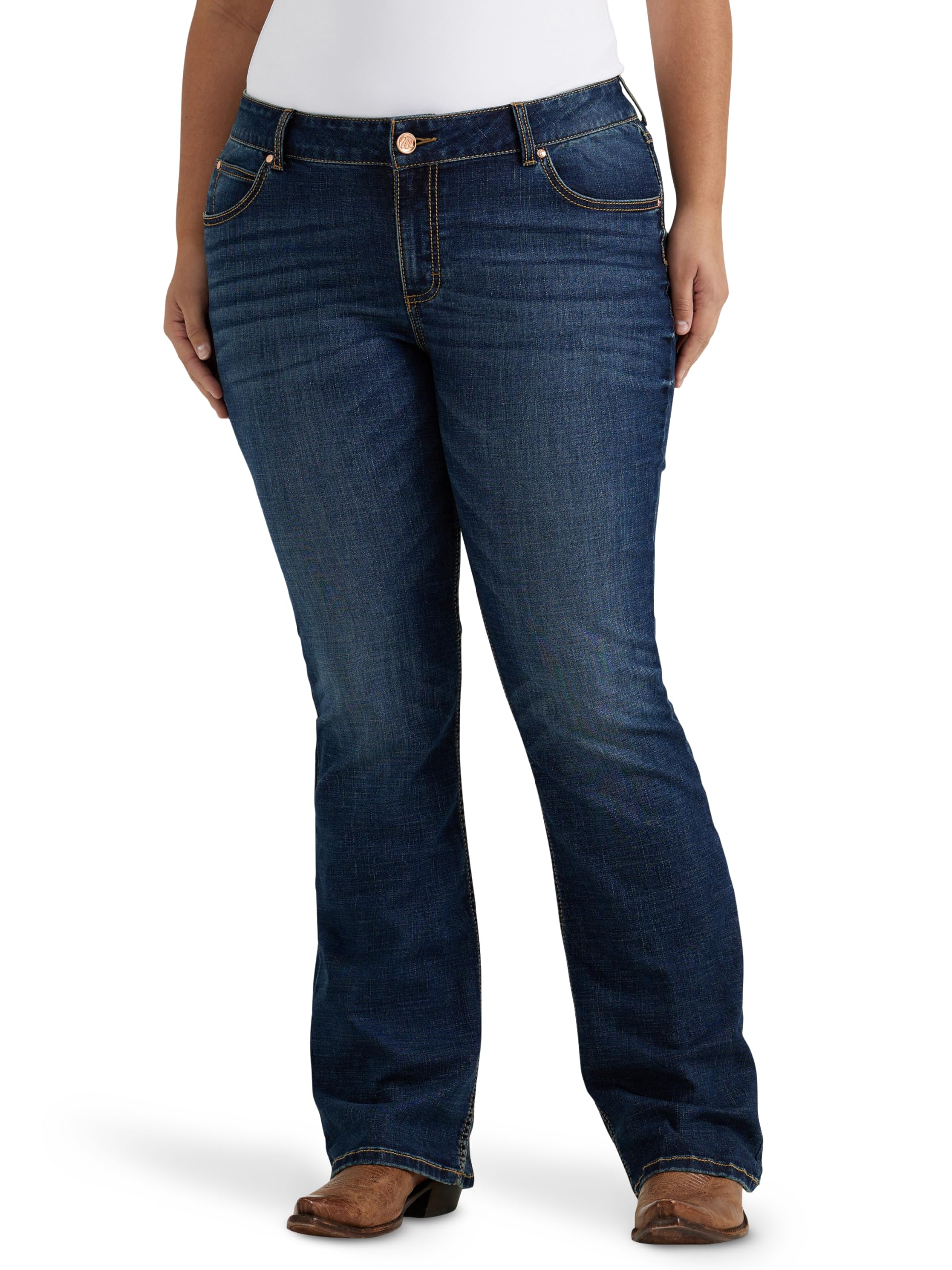 Wrangler Women's Retro Mae Mid Waist Stretch Bootcut Jeans