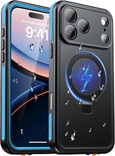 Oterkin Magnetic Stand for iPhone 17 Pro Case Waterproof IP68, Blue