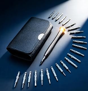 Precision Screwdriver Kit, 24 in 1 Repair Tool Set with Case for Electronics, Phone, Computer, Game Console, Watches, Glasses and Household Goods