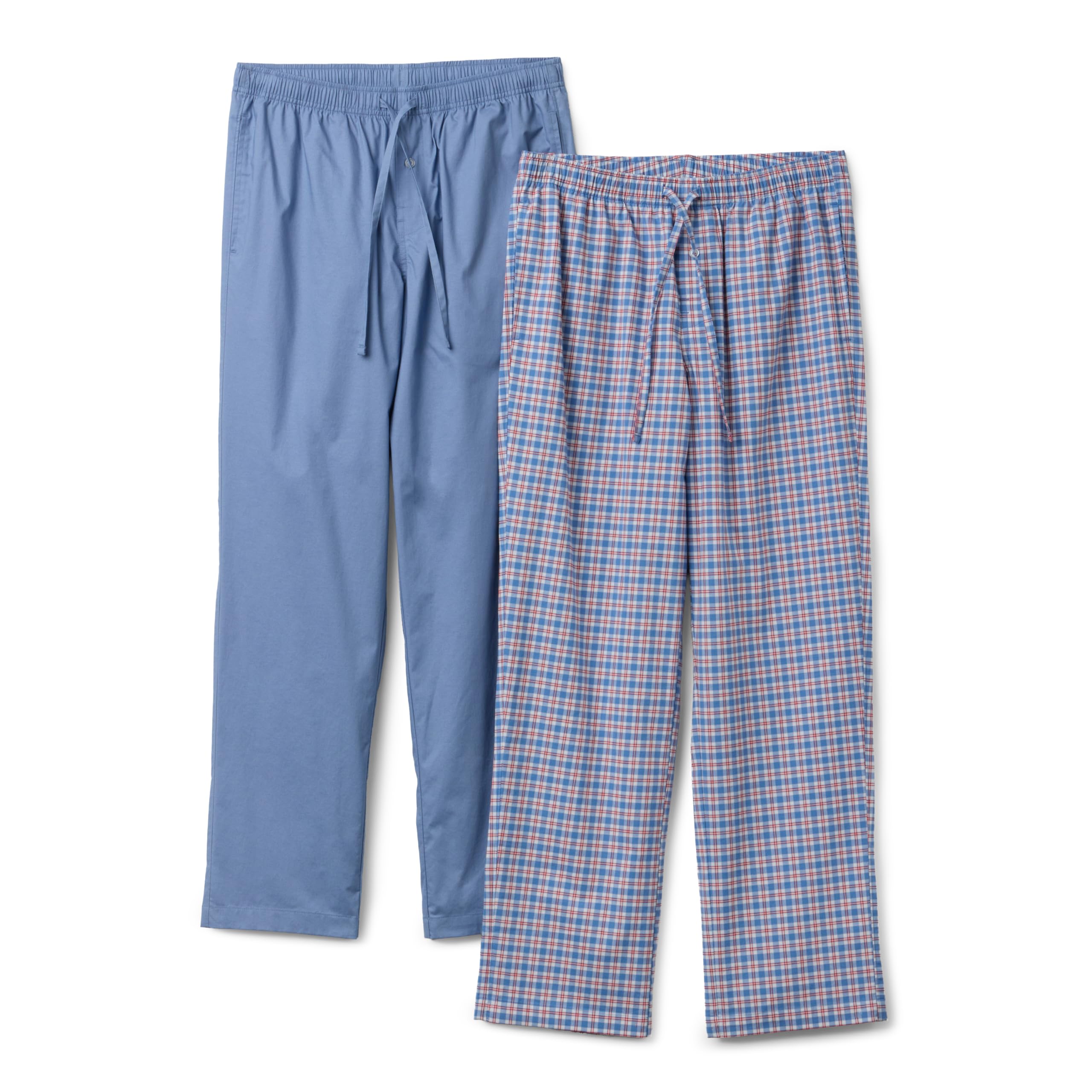 Amazon Essentials Men's Cotton-Stretch Poplin Full-Length Pyjama Bottoms, Pack o