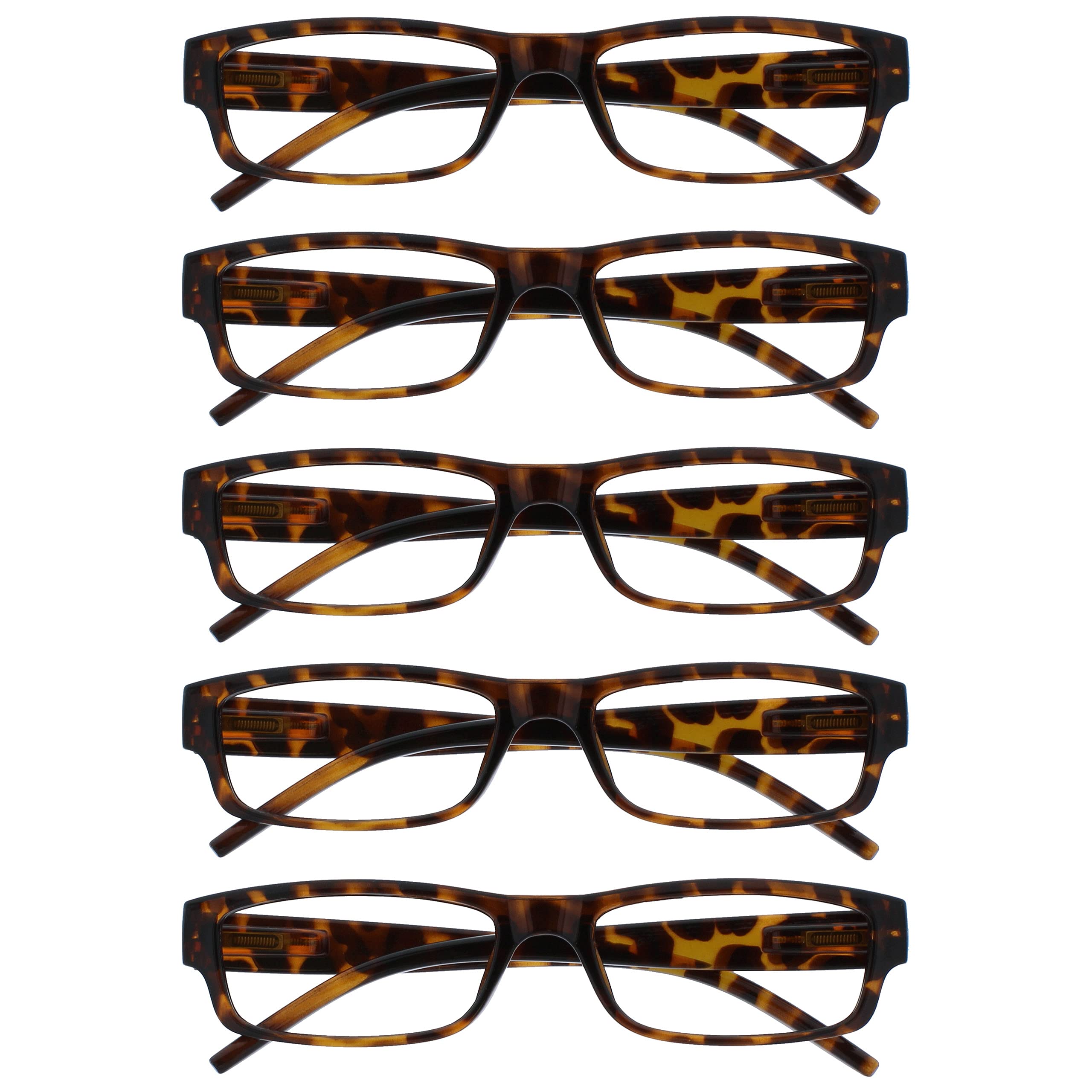 OPULIZE Brown Tortoise Value 5 Pack Lightweight Men Women Rrrr32-2 +2.00-106 g