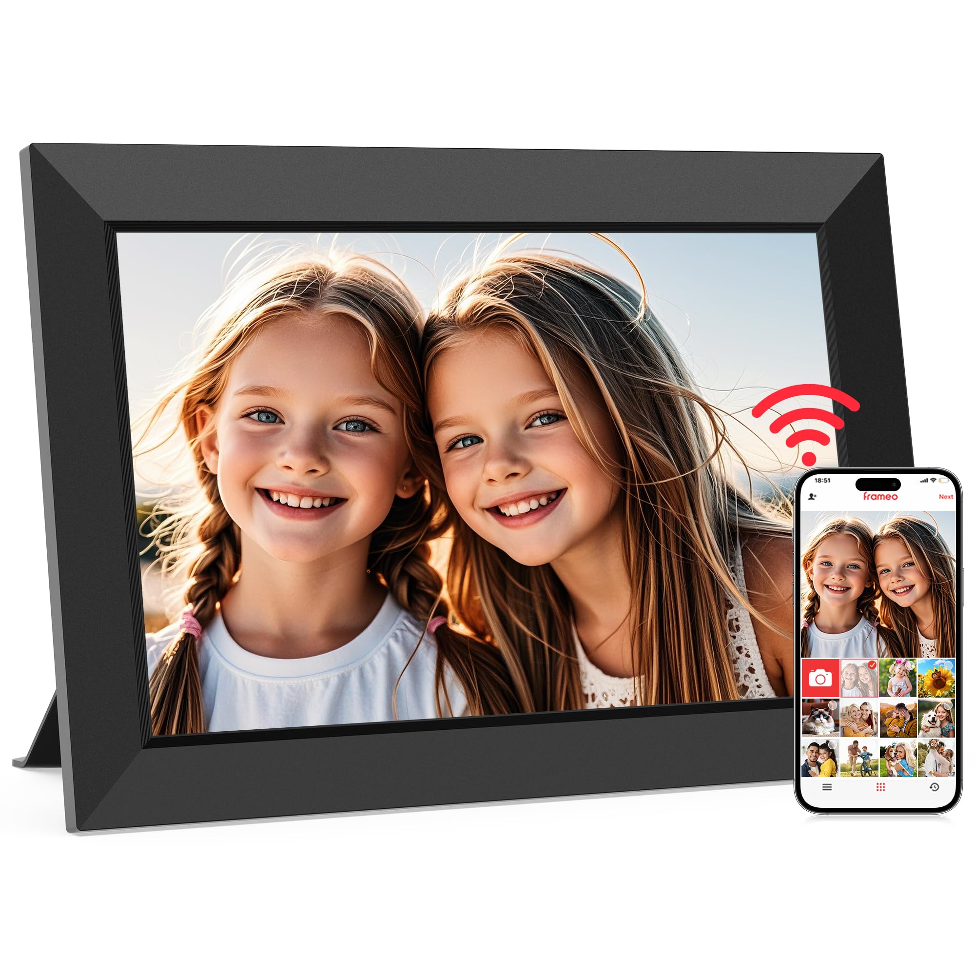 Frameo 10.1" WiFi Digital Picture Frame, Electronic Photo Frames - 32GB | 1280x8
