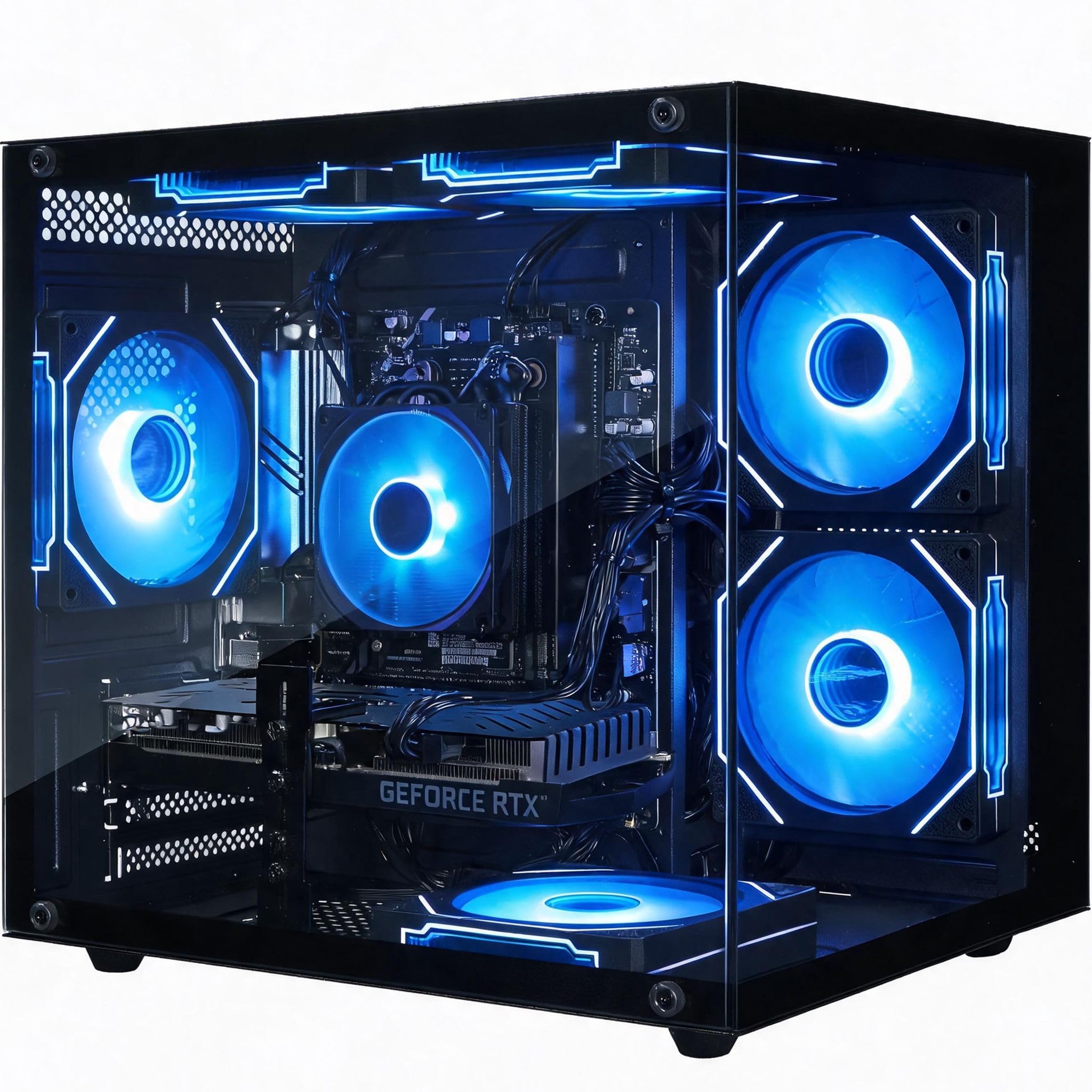 Olialia Gaming PC Prebuilt, RTX 3060 Ti, AMD Ryzen 5 5500, 16GB RAM | 512GB SSD,