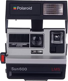 Polaroid 600 Sun600 LMS Instant Film Camera, Silver and Black (Renewed) | Built-in Flash, With Strap, For Instant Photography