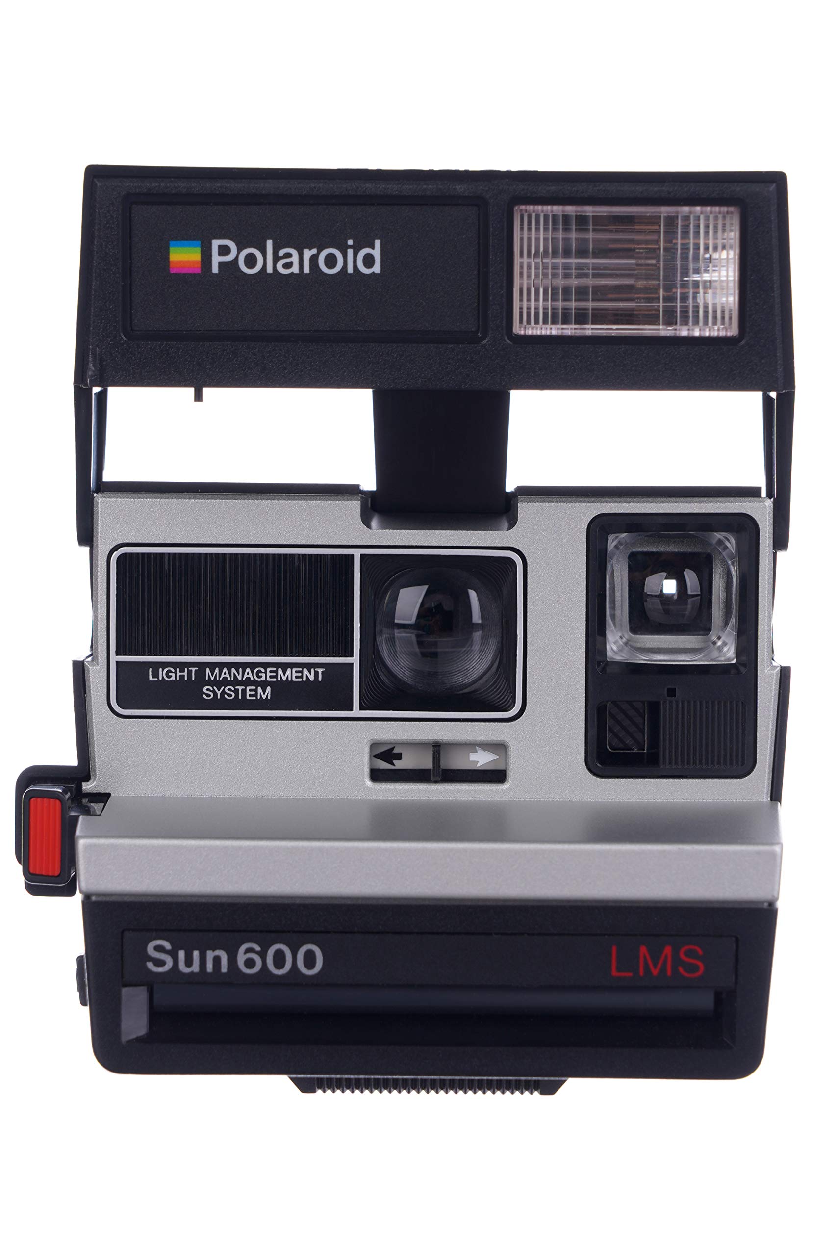 Polaroid 600 Sun600 LMS Instant Film Camera, Silver and Black (Renewed) | Built-