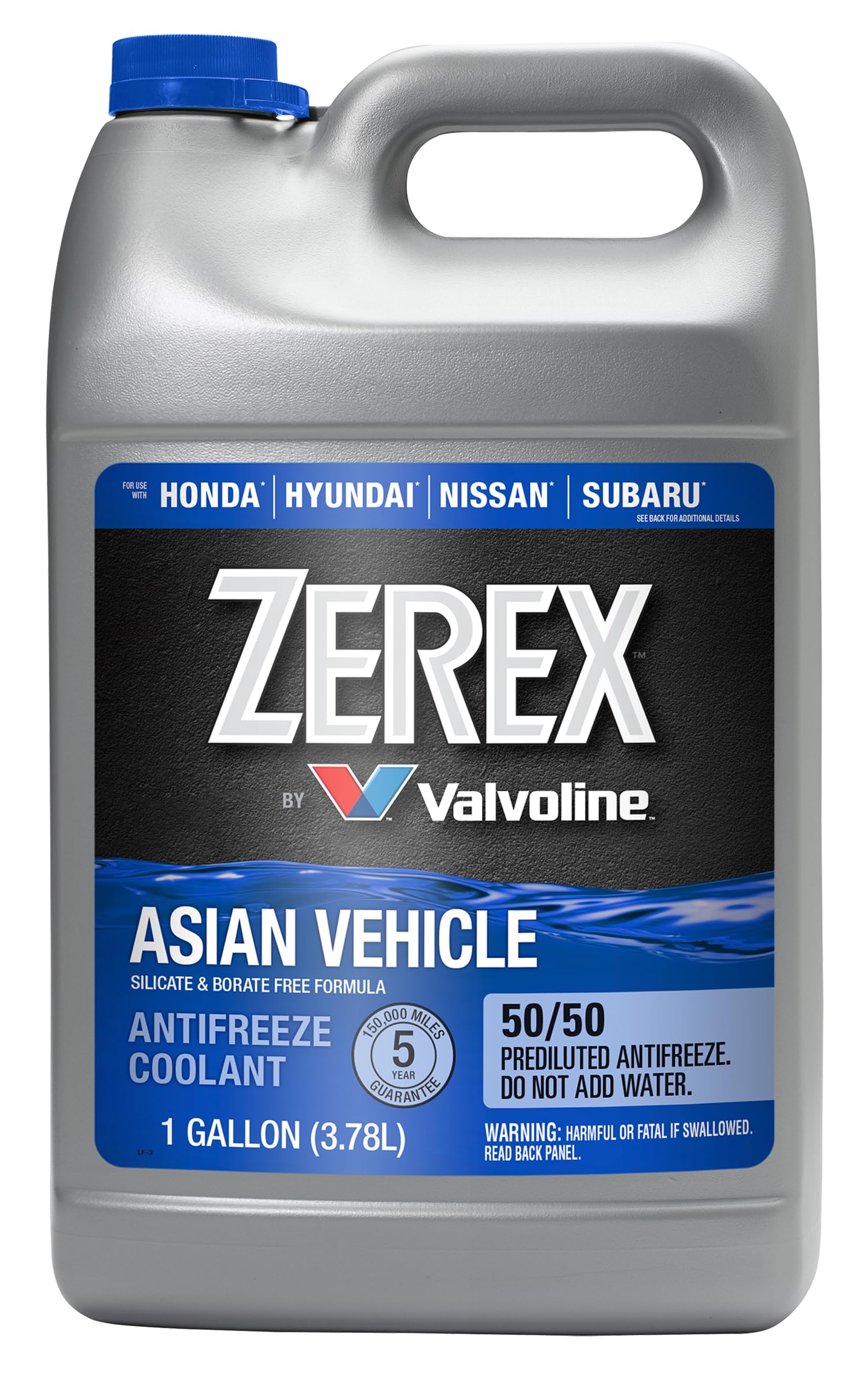 Zerex Asian Vehicle Blue Silicate and Borate Free 50/50 Prediluted Ready-to-Use 