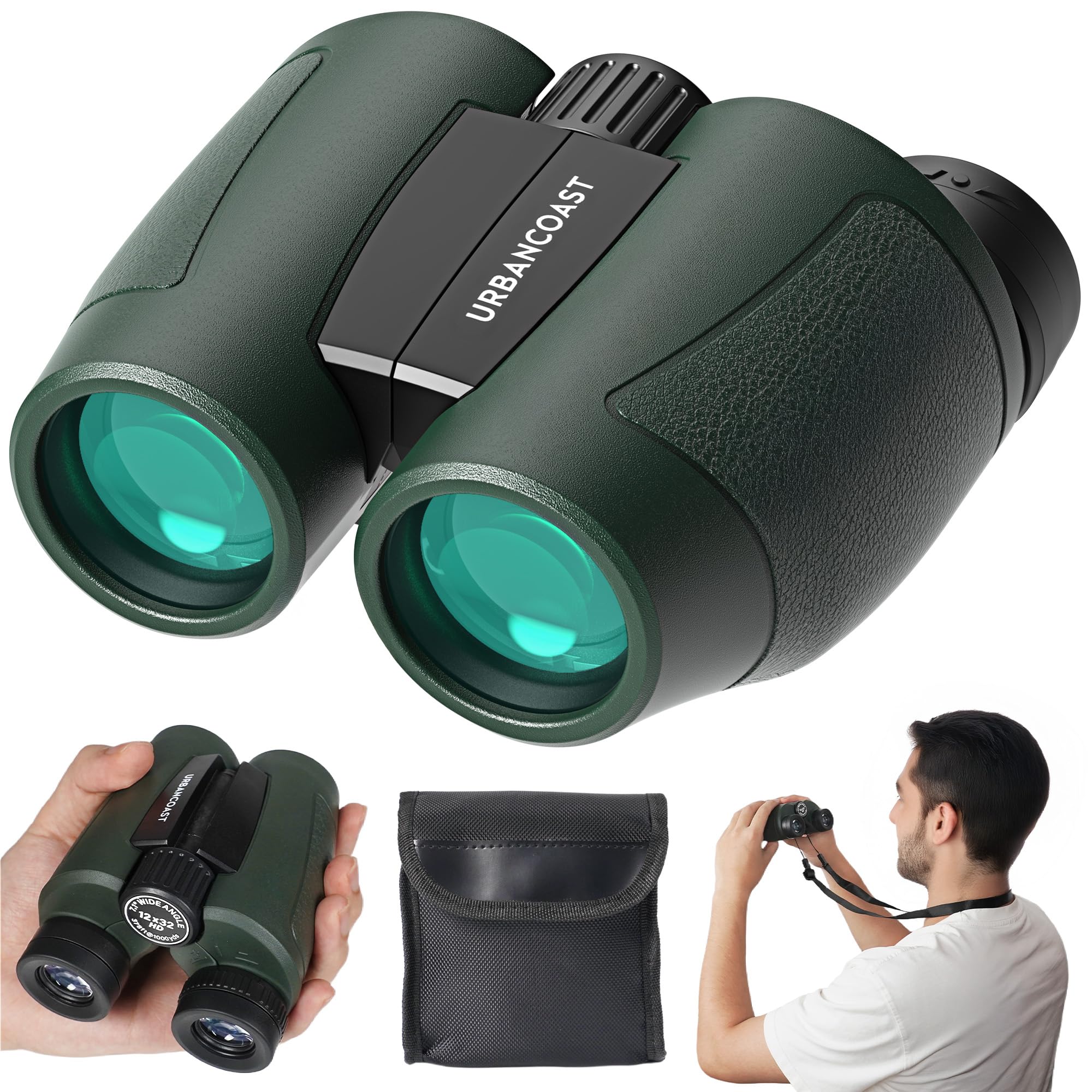 12x32 Compact Binoculars for Adults High Powered, Large View & Super Bright | Ea