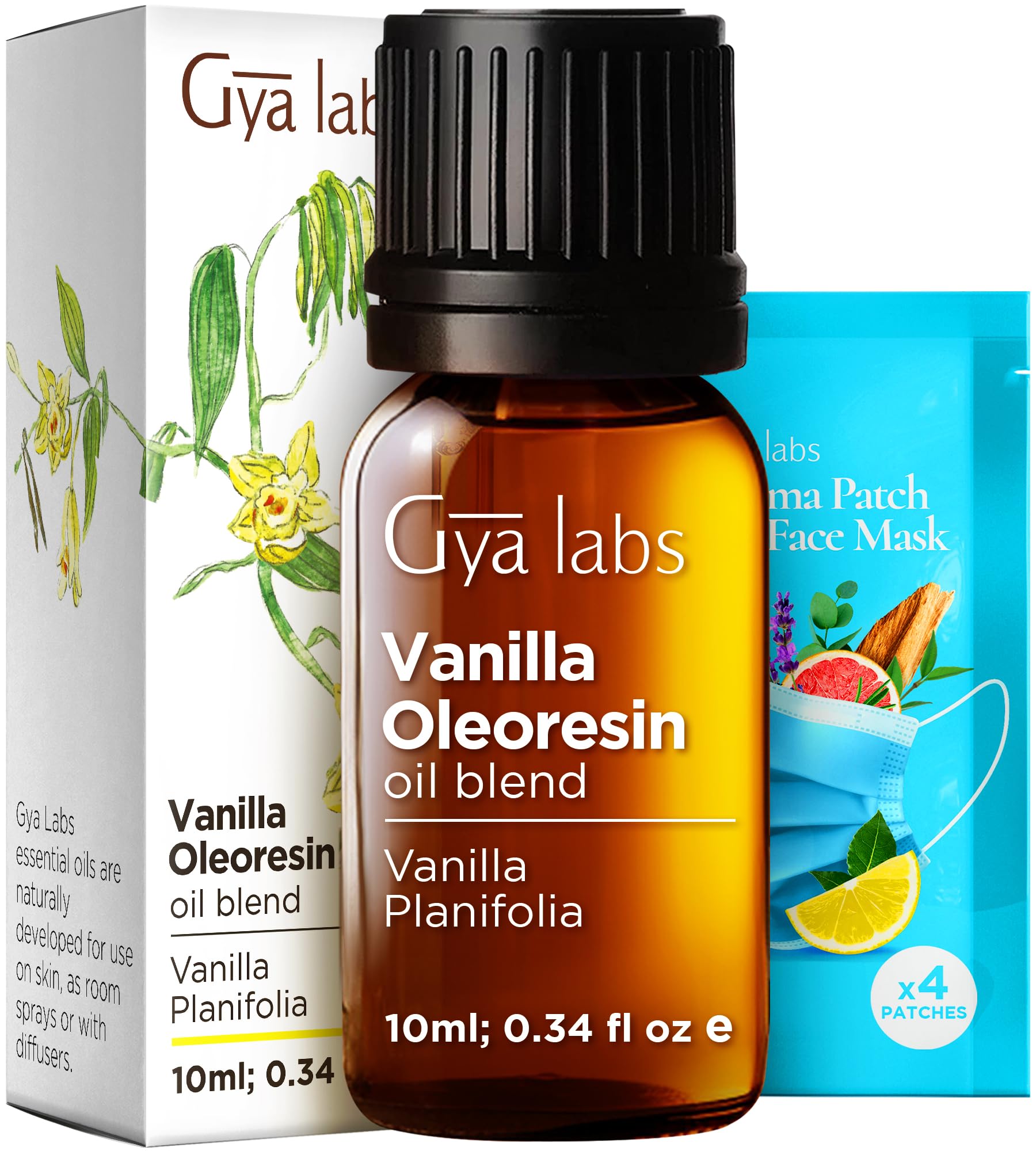 Vanilla Oleoresin Essential Oil for Skin, Hair & Diffuser - 0.34 Fl Oz | Vanilla