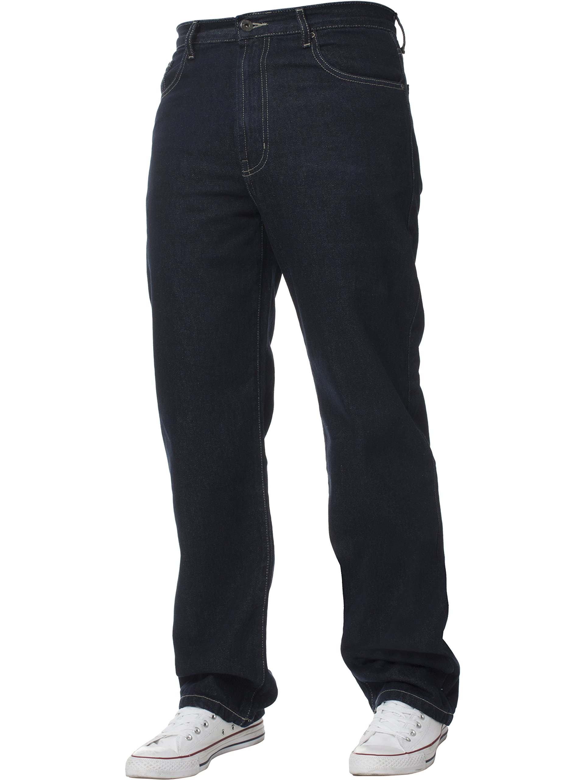 Blue Circle Men's Straight Leg Simple Heavy Works Jeans Denim Trousers All Hips 
