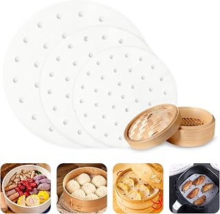 Seiro Steamer Sheets, Diameter 3.0 - 10.4 inches (7.5 - 26.5 cm), Pack of 50, Disposable Round Steamer Sheets