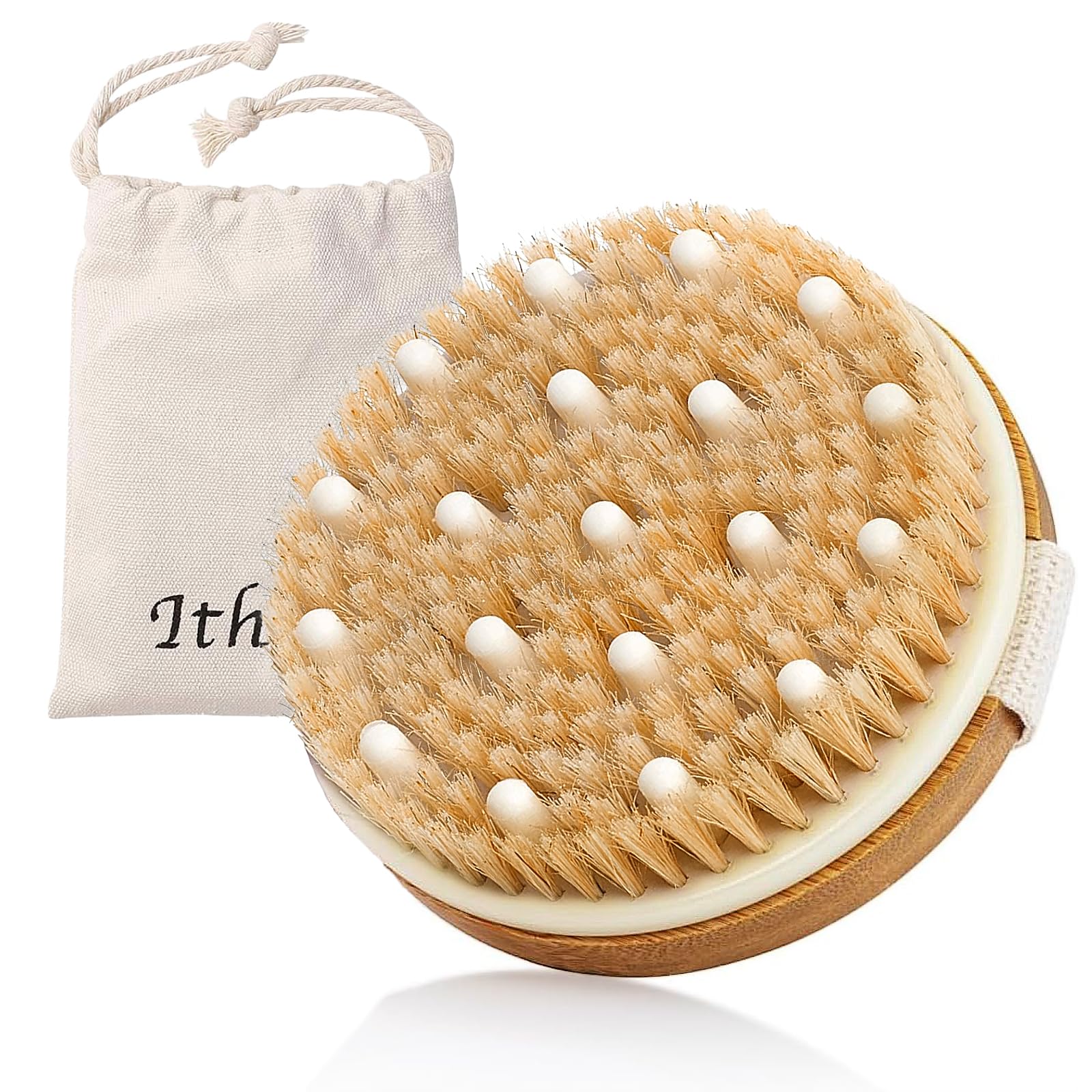 Dry Brushing Body Brush Exfoliating Brush Natural Bristle Bath Brush for Remove 