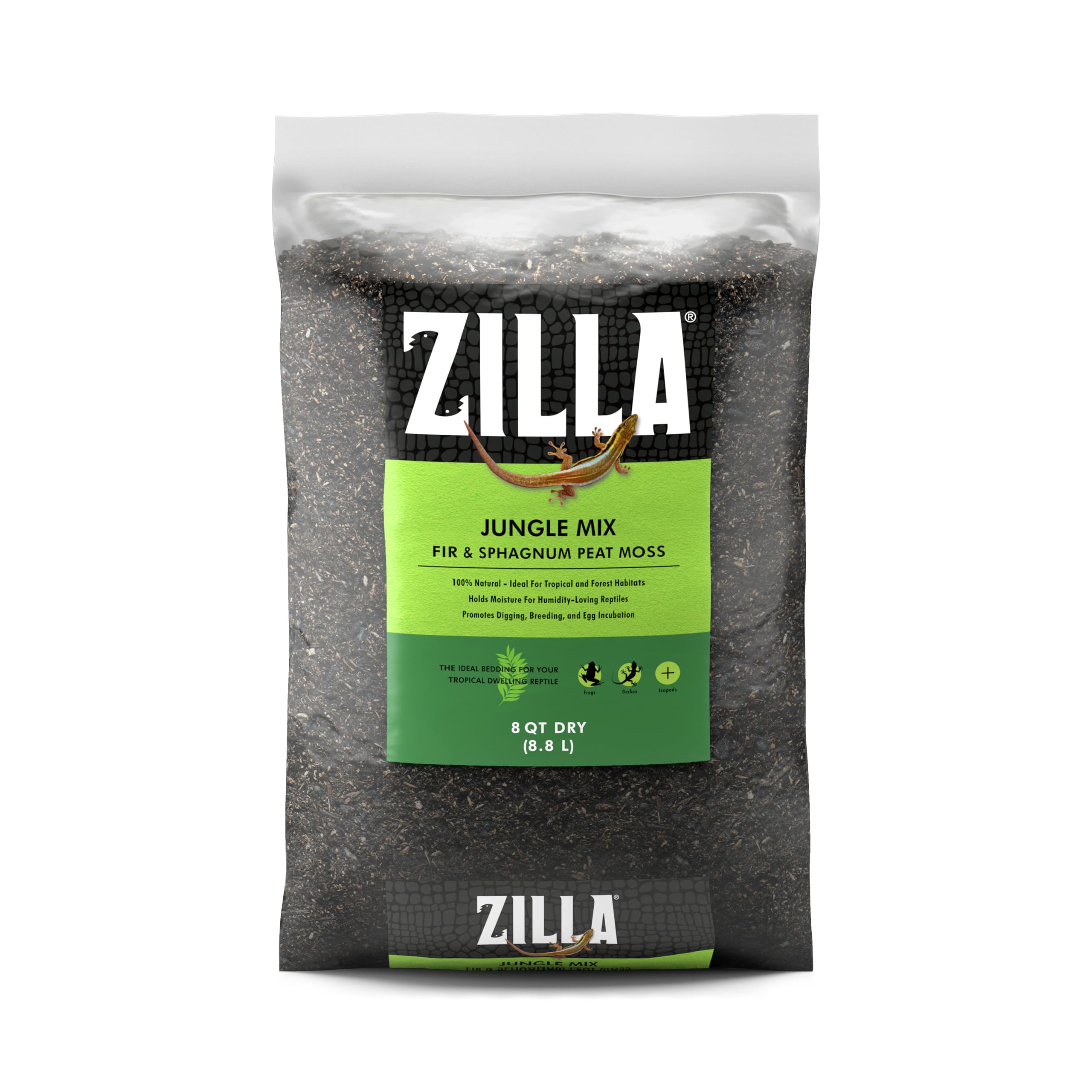 Zilla Jungle Mix Terrarium Substrate Bedding, 8 Quart | Supports healthy humidit