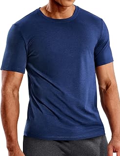 MIER Men's Short Sleeve Dry Fit Soft T-Shirt Athletic Breathable Active Casual Running Tops Crew Neck