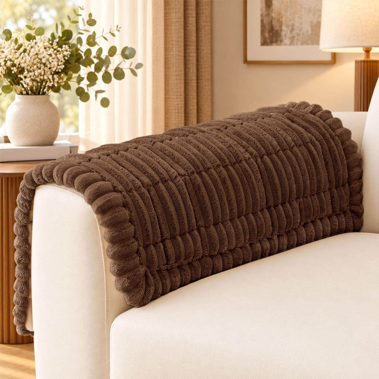 hyha Couch Cover for Dogs, Washable Non Slip Plush Flannel Sofa Protector