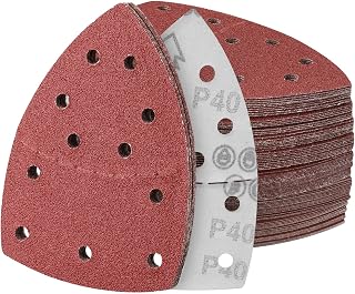 Triangle Sanding Pads 152x105mm Mouse Sandpaper 40 Grits 11 Holes