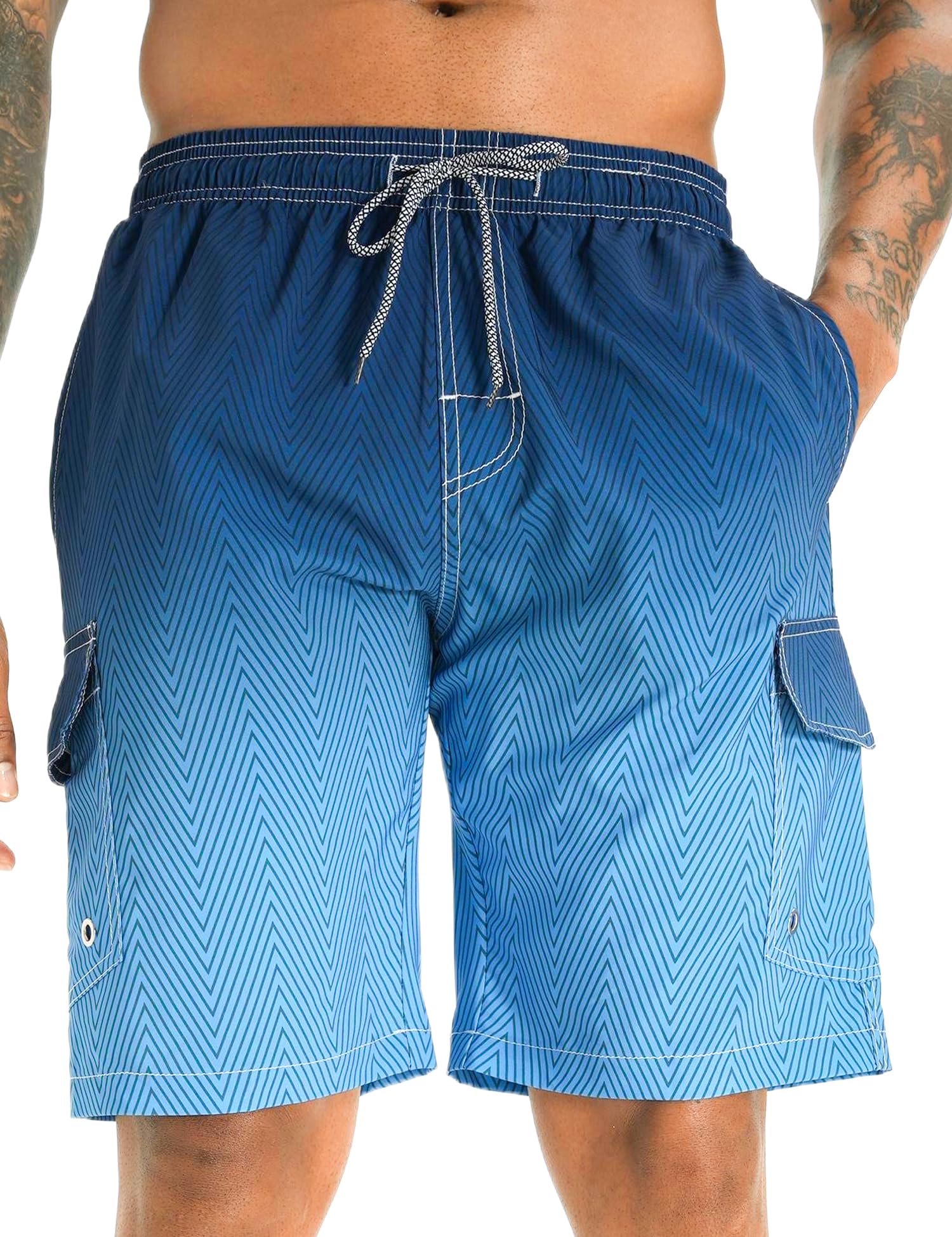 APTRO Mens 2 in 1 Swim Shorts - Compression Liner - Surf Gym Running Shorts - 7 