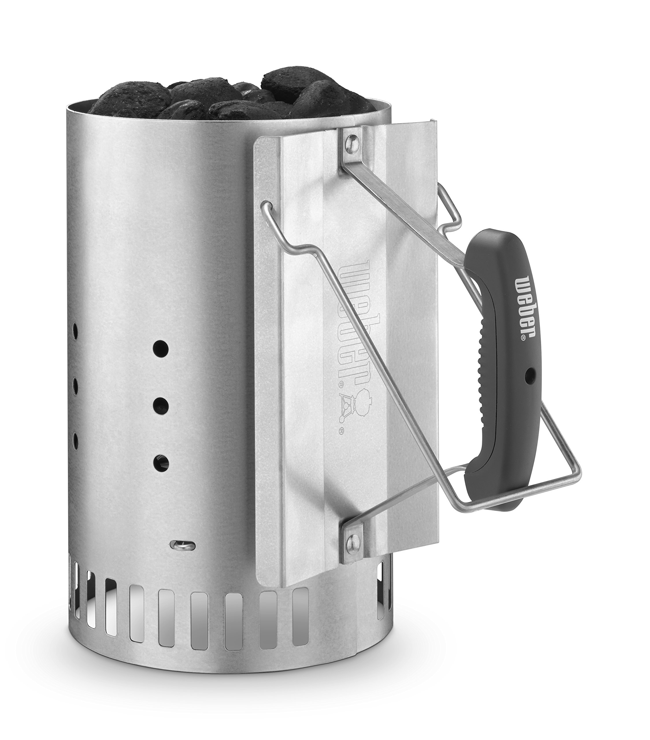 Weber® Rapidfire Chimney Starter, Standard, Silver | Weber® Fast‑Lighting Charco
