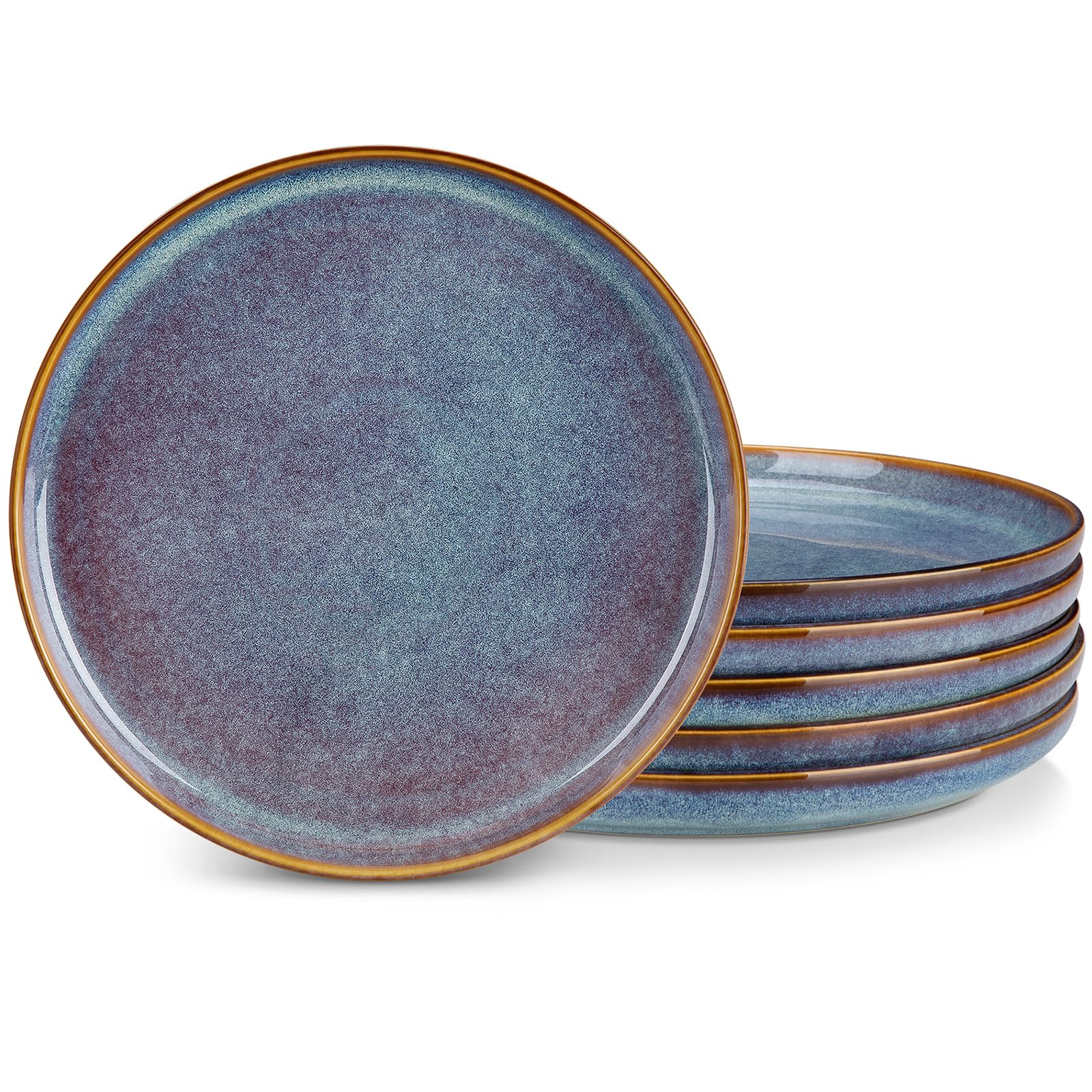 vancasso PLAYA Set of 6 Modern Stoneware Dinner Plates – 26 cm Serving Plates an