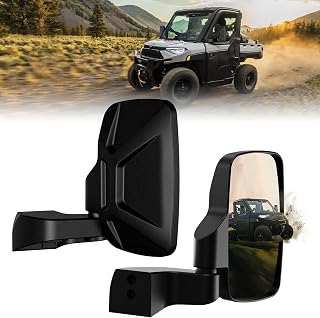 Ranger Door Mounted Side Mirrors for any Polaris Ranger, TXZSXS Ranger Side Mirrors Compatible with 2018-2023 Polaris Ranger CREW SP XP 570 1000 and 2019-2024 Commercial Pro XD 2000G 4000D (Full Door)