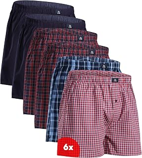DANISH ENDURANCE Men's Boxers, Woven Cotton, Loose, Breathable, 4 & 6-Pack