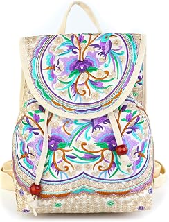Goodhan Embroidered Backpack Purse for Women, Boho Bags for Travel Daily
