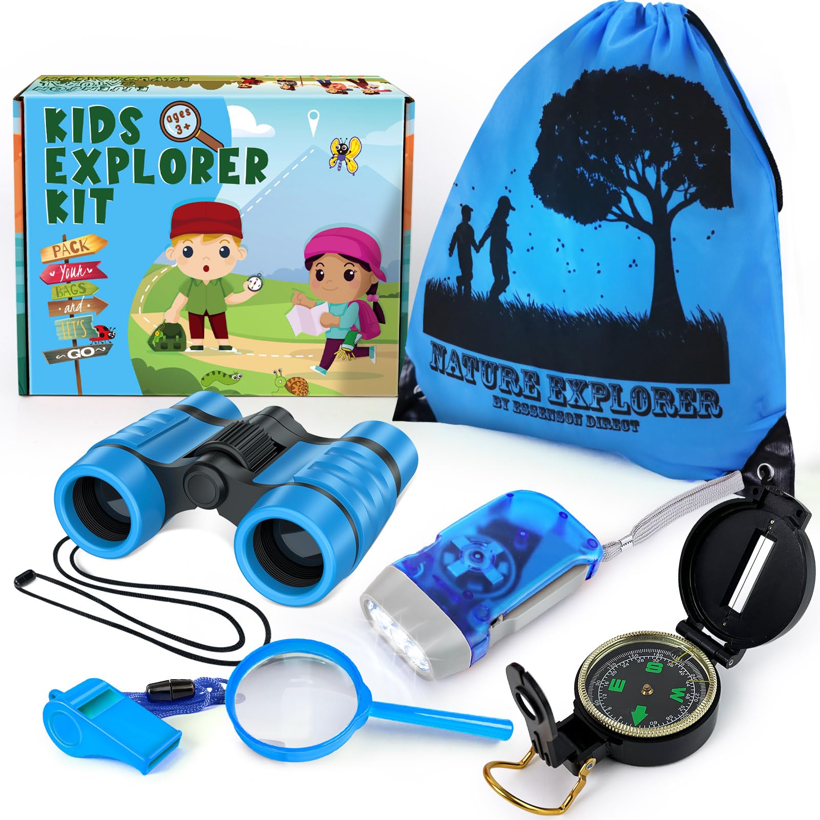 ESSENSON Kids Explorer Kit - Adventure Kit for Kids, Outdoor Explorer Kit with B