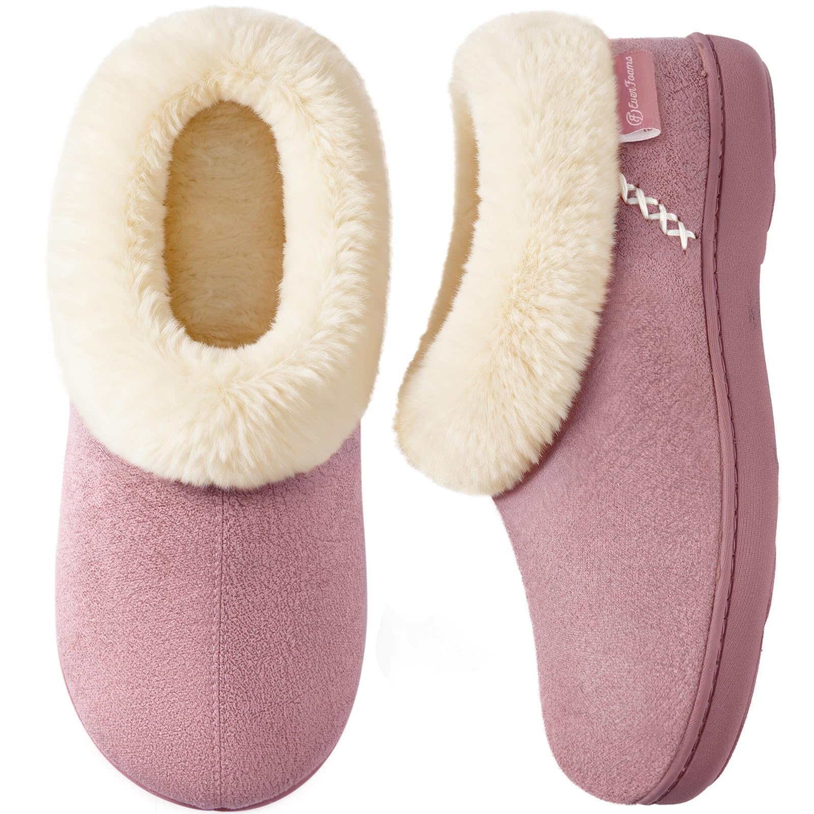 EverFoams Women's Microsuede Winter Slippers House Shoes