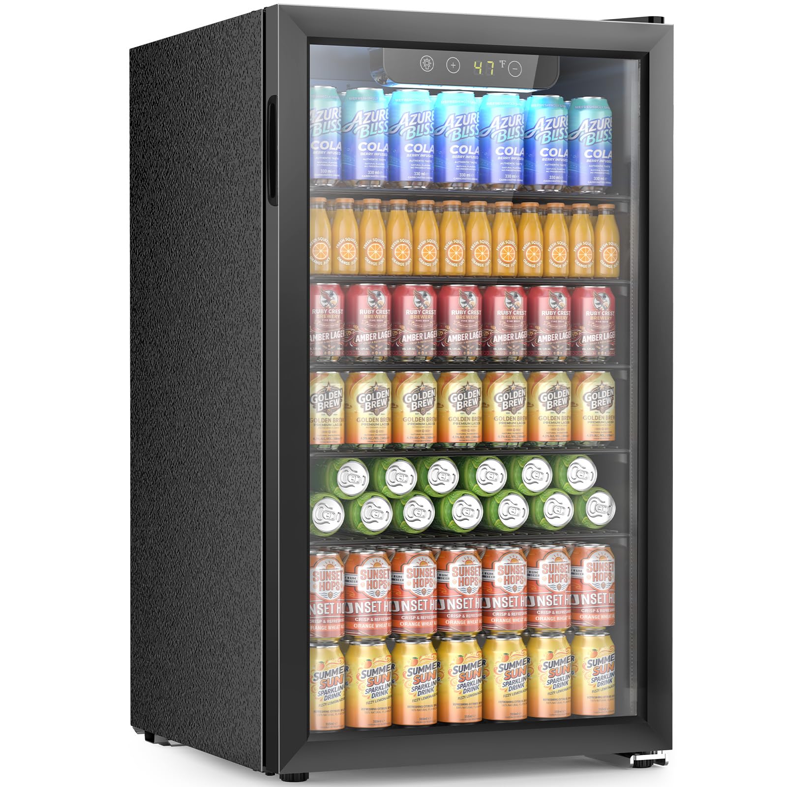 Electactic Mini Fridge 130 Can Beverage Refrigerator Cooler, 3.1 Cu.Ft Drink Fri
