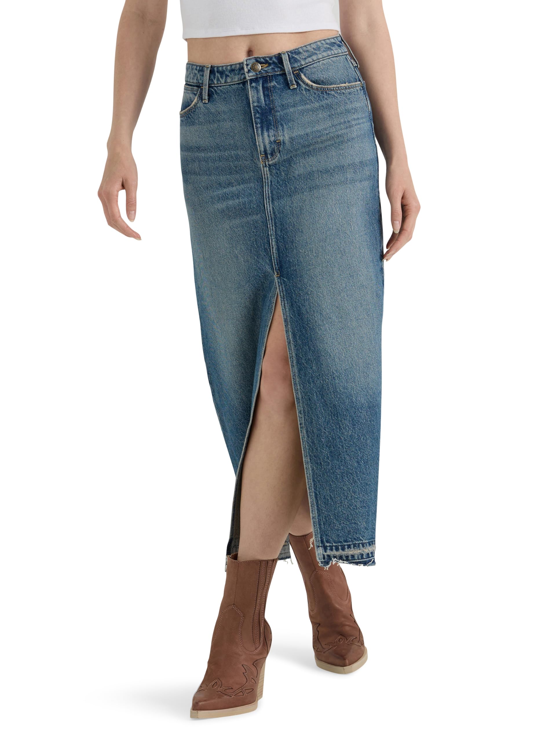 Wrangler Womens Women's Denim Maxi SkirtSkirt