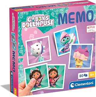 Clementoni - 18300 - Memo Gabby's Dollhouse - Memory and Association Game, Cards to Mate, Educational Game Children 3 Years, Card Game, Children's Board Game, Made in Italy
