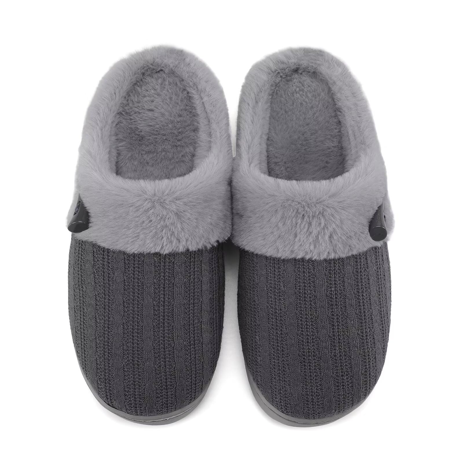 NineCiFun Comfortable Slippers for Women Memory Foam Fluffy Indoor Outdoor Non-S
