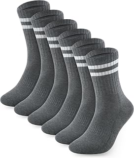 PANDA FOOD Premium Bamboo Crew Socks | Anti-Blister Seamless Breathable Socks for Exercise, Gym or Casual Wear | Unisex Men and Women