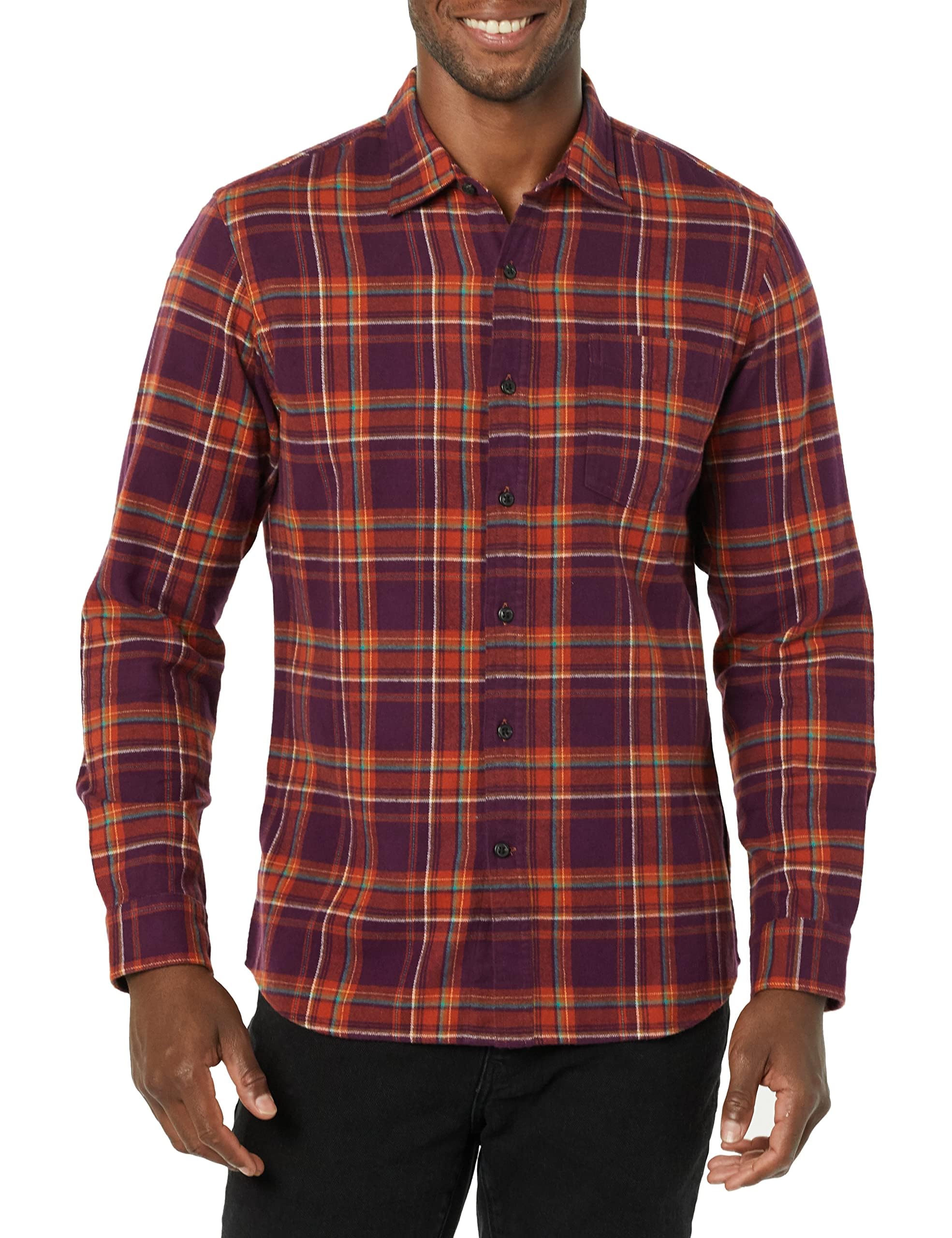 Amazon Essentials Men's Slim-Fit Long-Sleeve Flannel Shirt