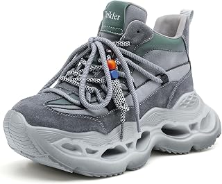 Women's Wedge Walking Shoes Chunky Platform Comfort Fashion Sneaker Lace-Up Casual Non-Slip Running Shoes