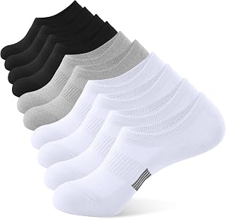 BUDERMMY 5 Pairs Women Invisible Cotton Non Slip Socks with Silicone Stripes