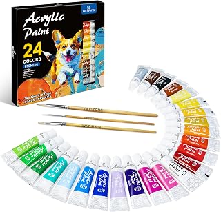 WINSONS Acrylic Paints 24 Colours, 12 mL/Tube, Non Toxic for Paiting