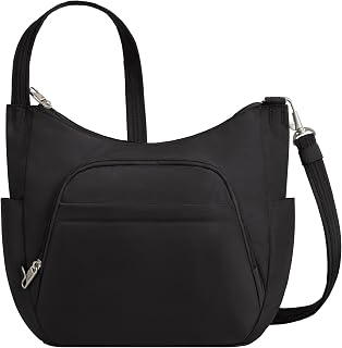 Travelon Anti-Theft Cross-Body Bucket Bag, Black, One Size