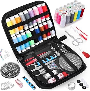 86 Pieces Sewing Kit with Case, Needle and Thread Set for Adults, Travel, Home and Emergency Repair, Includes Scissors, Tape Measure, Thimble, Needle Threader, Sewing Supplies