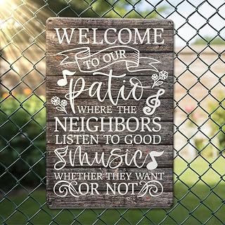 Terrace Metal Welcome Sign, Funny Housewarming Gift, New Home Gift, Rustic Wall Sign for Farmhouse Yard Farm Decor Gift
