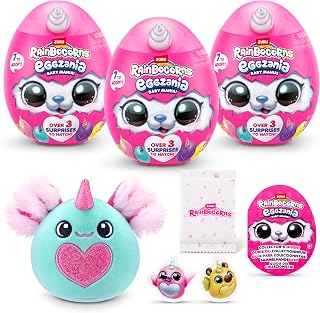 S001-WMB-RAINBOCORNS-EGGZANIA -Series 1-3PK Plush Soft MINI-Mail Box,24PCS/CTN