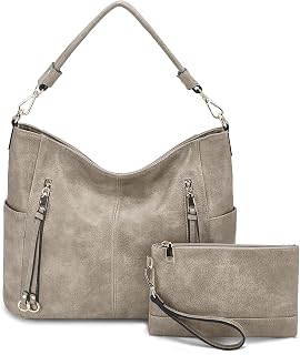 Chase Chic Hobo Bag for Women, PU Ladies Purse Handbags Trendy Crossbody Shoulder Bucket Bag for Work,Travel