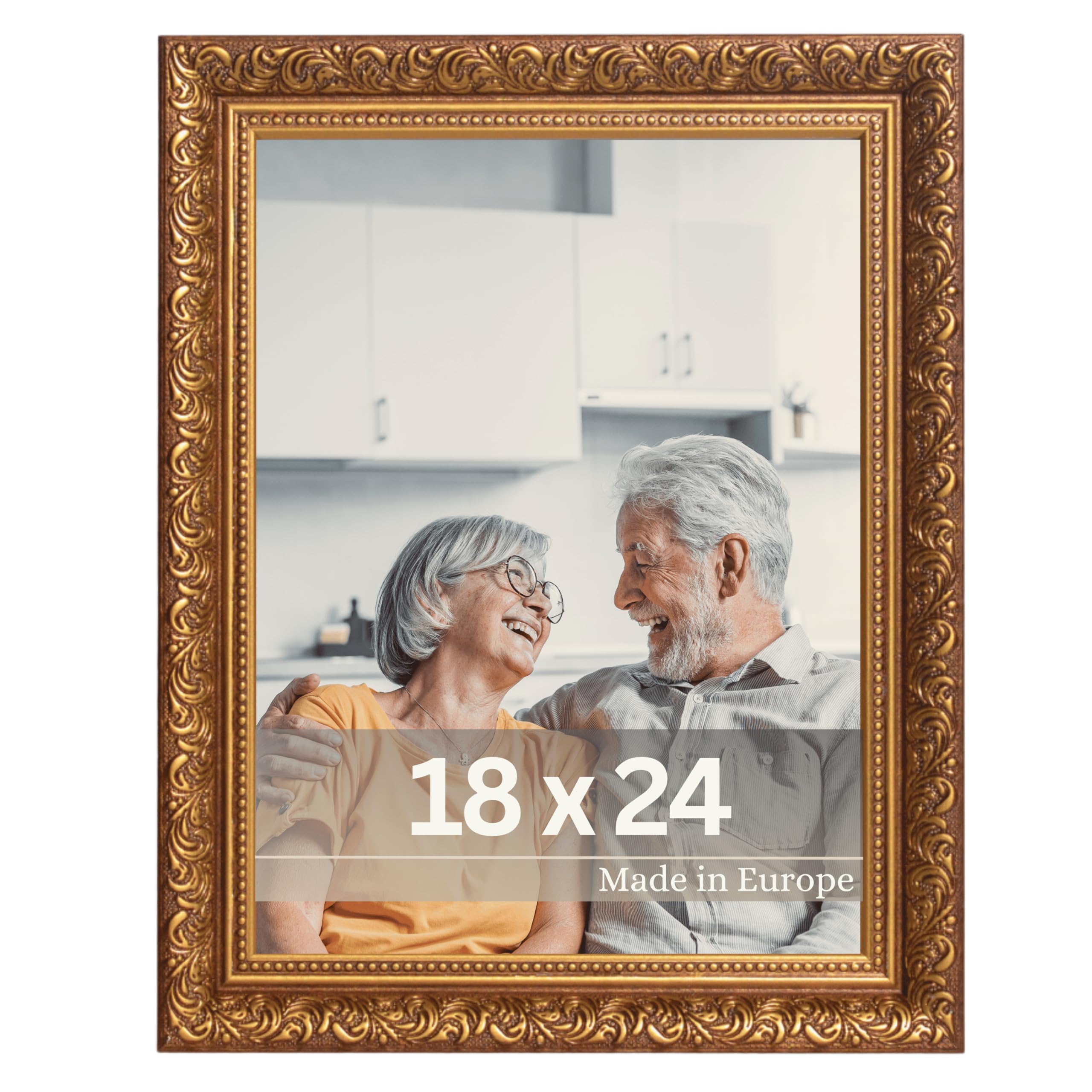 Victor photo frame "Rubens" brown gold 18x24 cm – bar: 30 x 20 mm