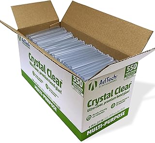 AdTech Hot Glue Sticks, 4 Inch Mini Size, Clear | Multi-Temperature, Quick Bonding for Crafting, DIY &amp; School Projects | Fits Mini Glue Guns | Made in the USA