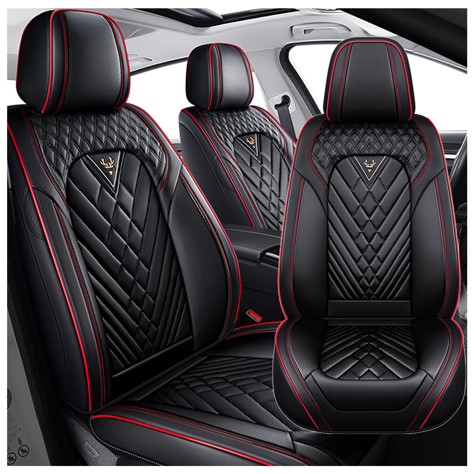 Car Seat Covers for Ford Ranger 2000-2026, Waterproof Nappa Leather Car Seat Pro