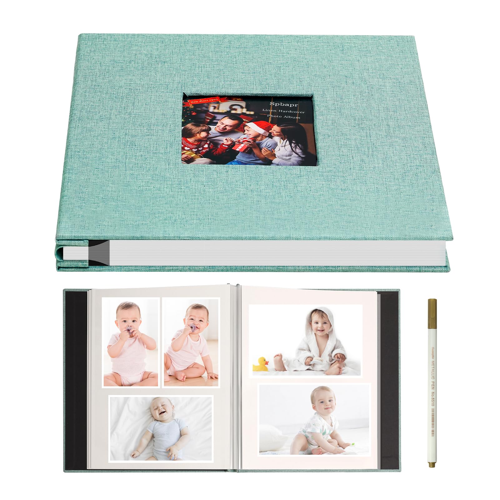 Spbapr Large Photo Album Self Adhesive 3x5 4x6 5x7 8x10 Pictures Magnetic Scrapb