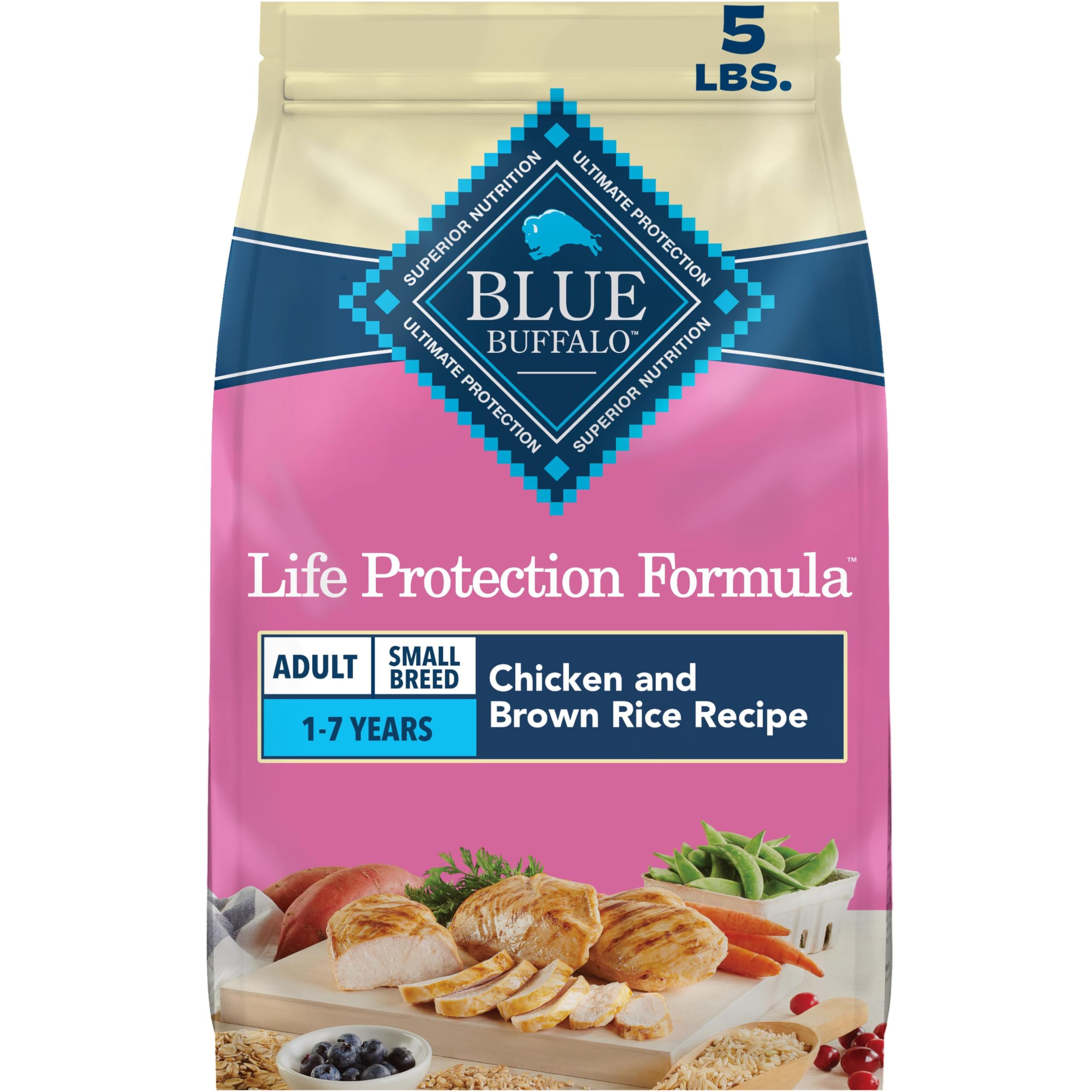 Blue Buffalo Life Protection Formula Chicken Small Breed Dry Dog Food, 5 lb | Re