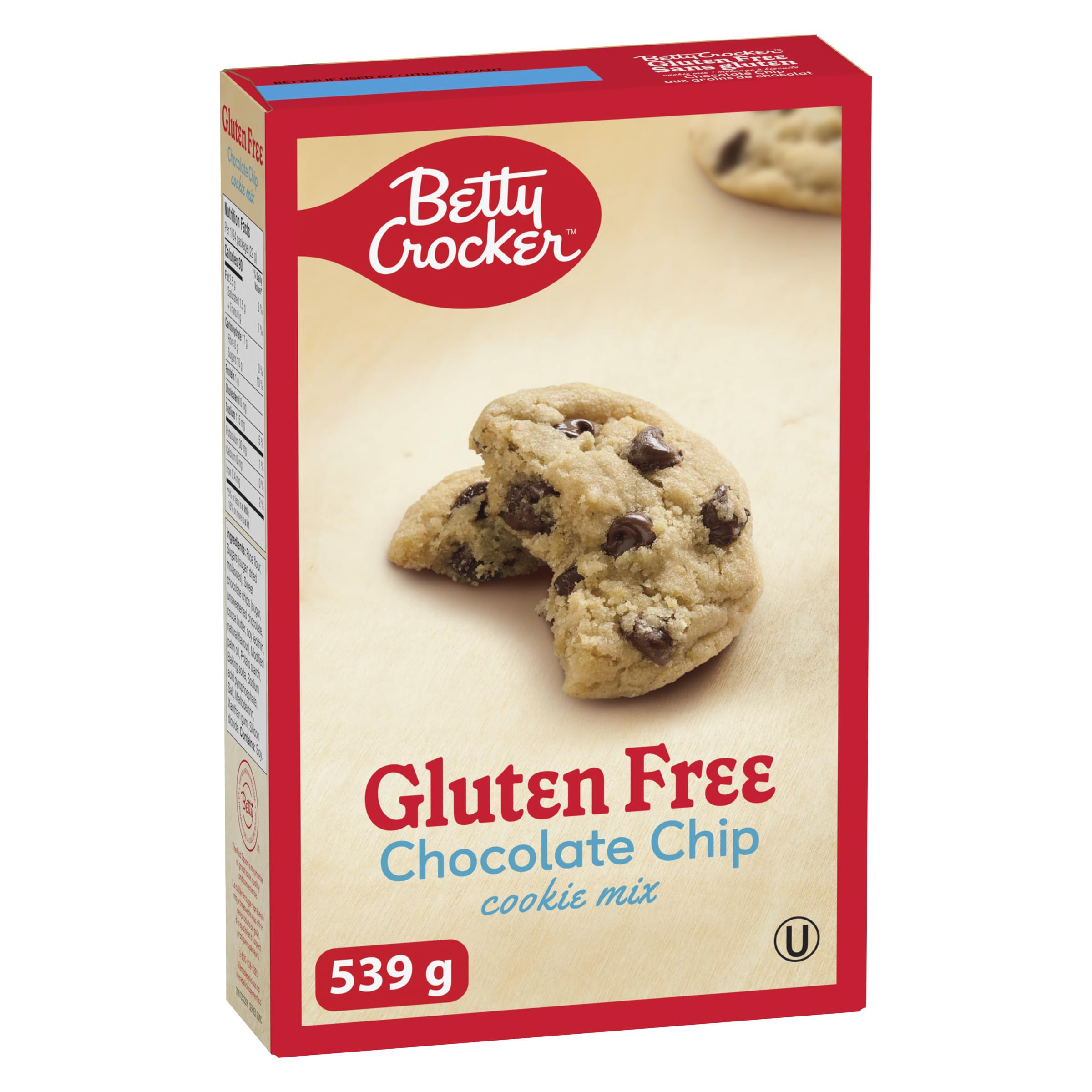 BETTY CROCKER Cookie Mix Gluten Free Chocolate Chip Flavour, 539 Grams Package o