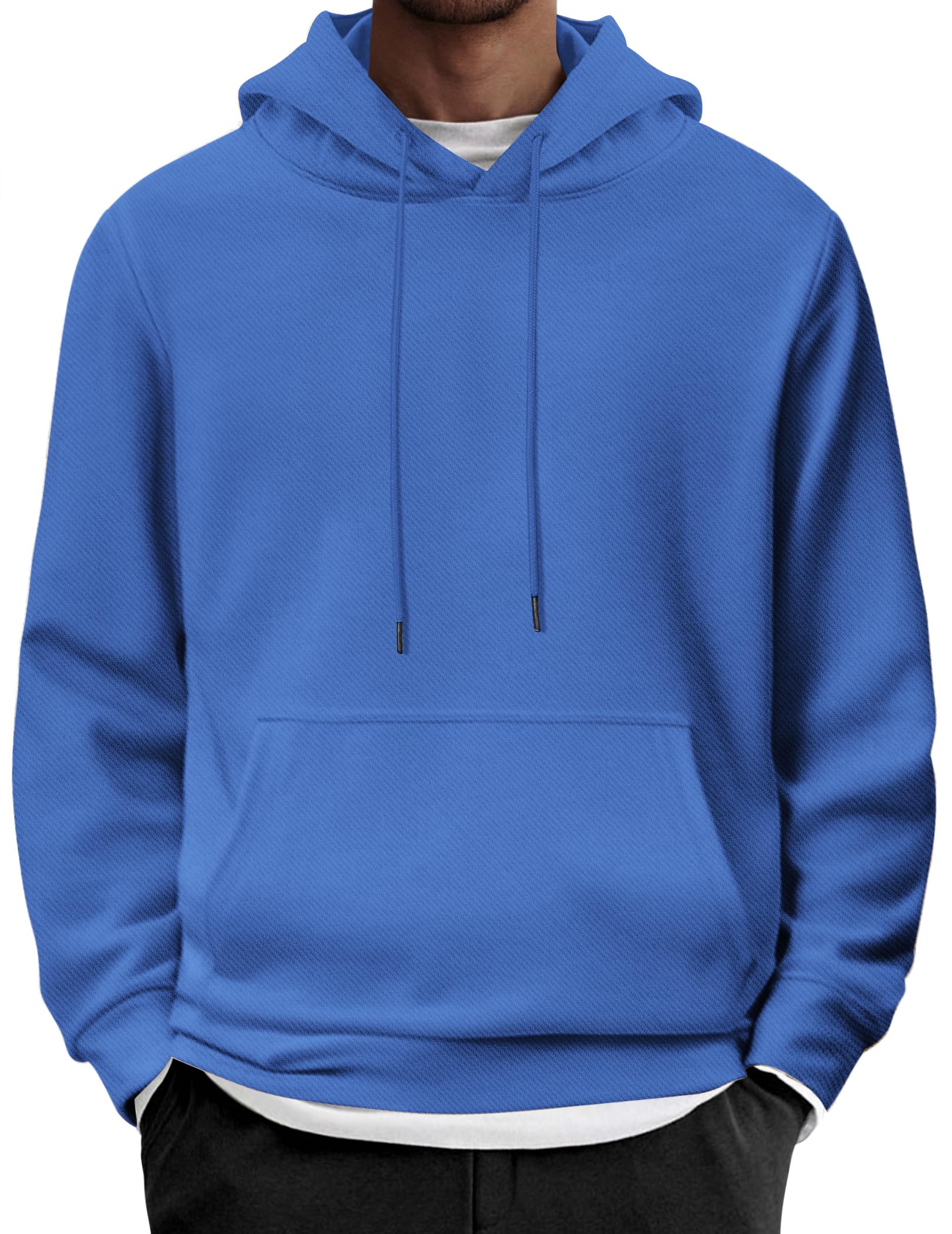 COOFANDY Mens Hoodie Long Sleeve Casual Pullover Hooded Sweatshirt Fashion Draws