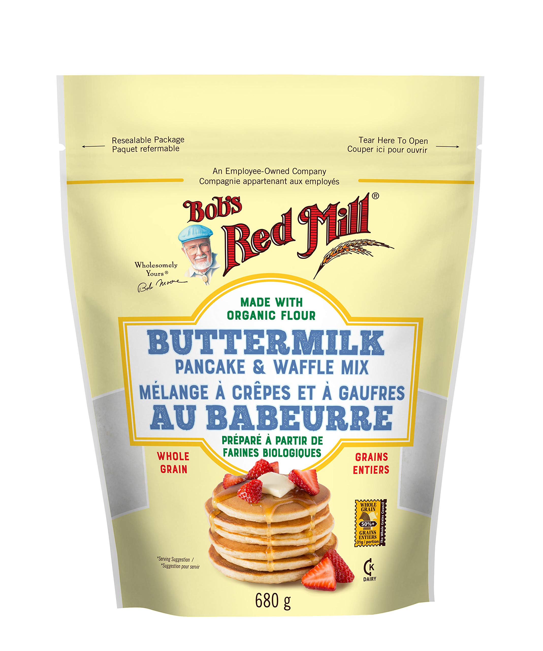 Bob's Red Mill Buttermilk Pancake and Waffle Mix, 680g (Pack of 1)